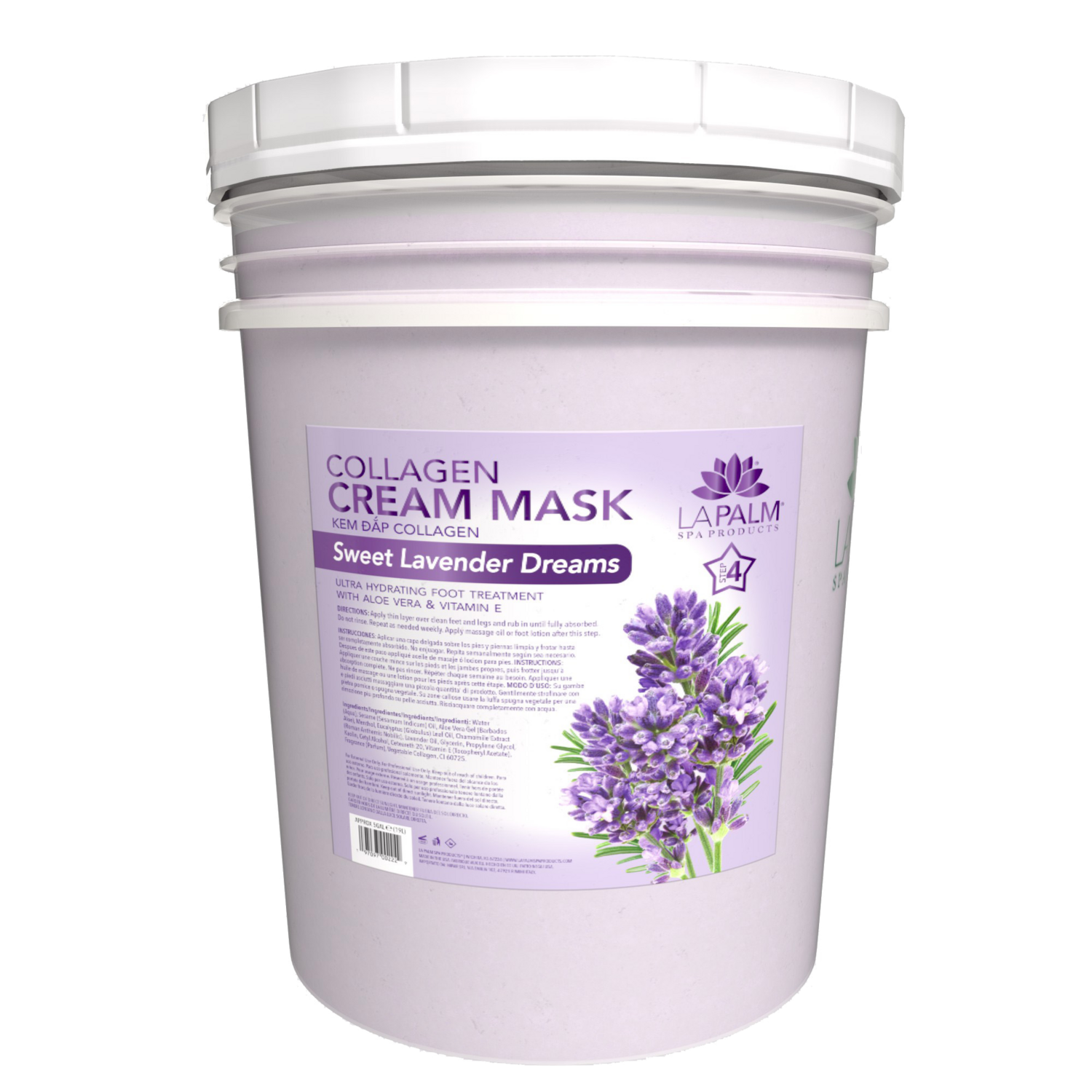 Collagen Cream Mask Bucket (5 Gal), Fragrance: Lavender Purple