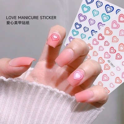 JOYFUL Heart Nail Sticker