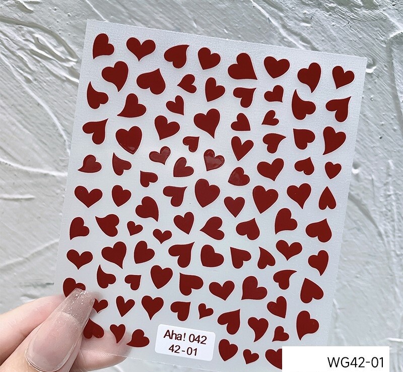 JOYFUL Heart Nail Sticker, color: 42-01