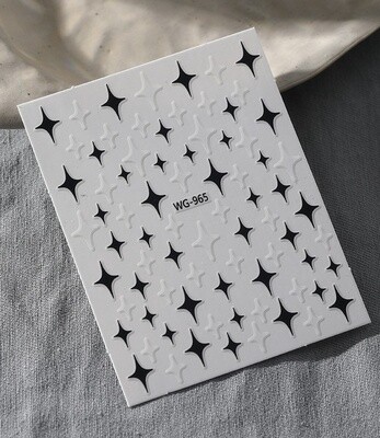 JOYFUL Black &amp; White Nail Sticker