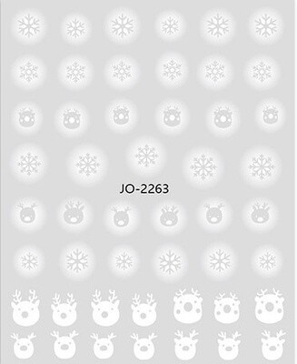 JOYFUL Pure White Nail Sticker