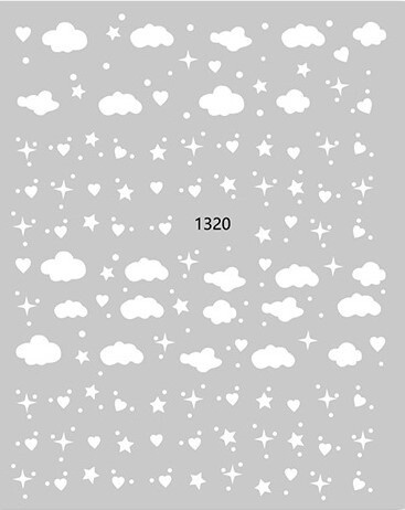 JOYFUL Pure White Nail Sticker, Name: 1320