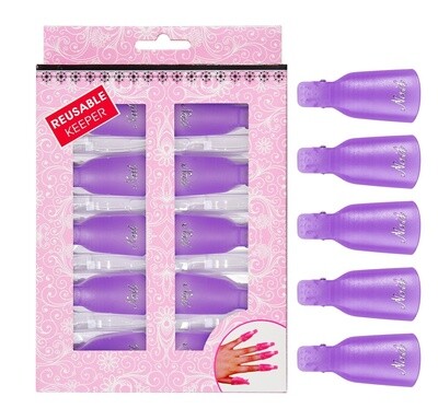 Plastic Gel Polish Remover Wrap Clip, color: Purple