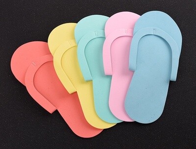 Disposable Pedicure Foam Slippers (12 pairs /bag)