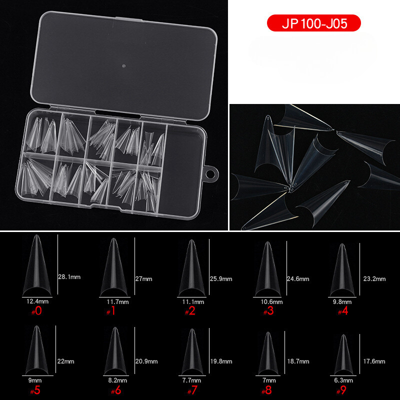 Soft Gel Nail Tips (100pcs/box), Shape: J05