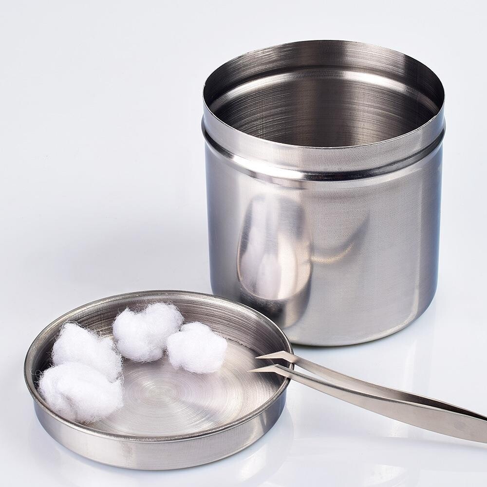 Stainless Steel Jar with Lid, Size: Large