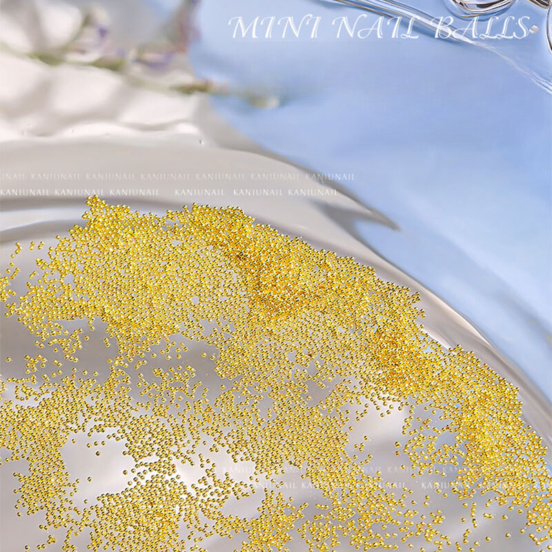 Mini Nail Ball, color: Gold