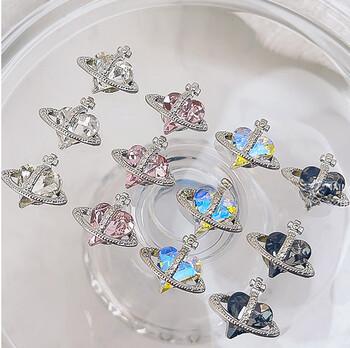 Mix Color Heart Shape Charms (3pcs)
