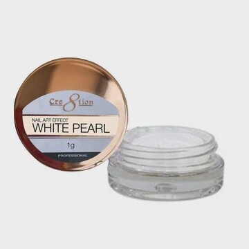 Cre8tion Nail Art Effect 1g - White Pearl
