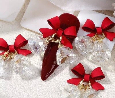 Christmas Charms - Red Bow Bells (B)