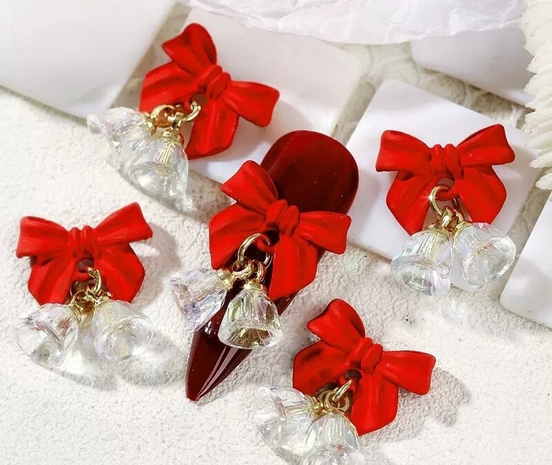 Christmas Charms - Red Bow Bells (A)
