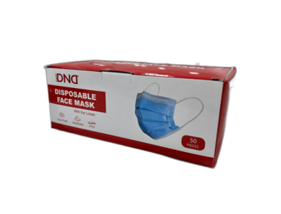 DND 3 Ply Face Masks x 50 (Case)