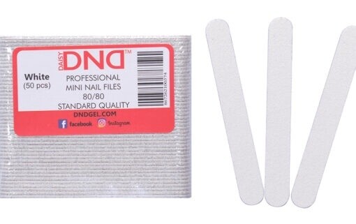 DND Mini Nail File White 80/80 (50pcs/pack)