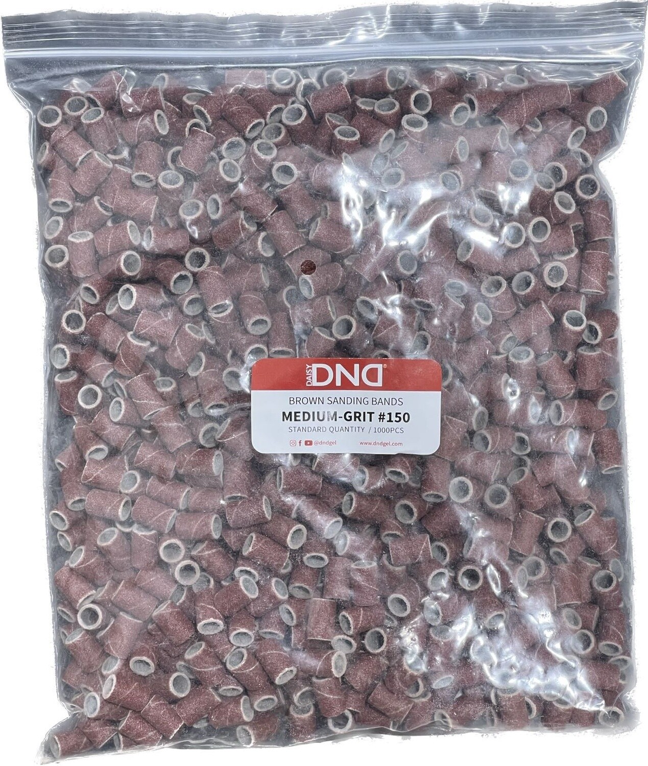 DND Sanding Bands for Nail Drills (1000pcs/bag) - Medium Brown