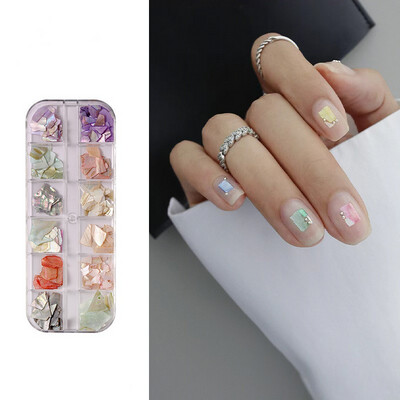 Glossy Shell Foil Rhinestone(12 Grids Box)