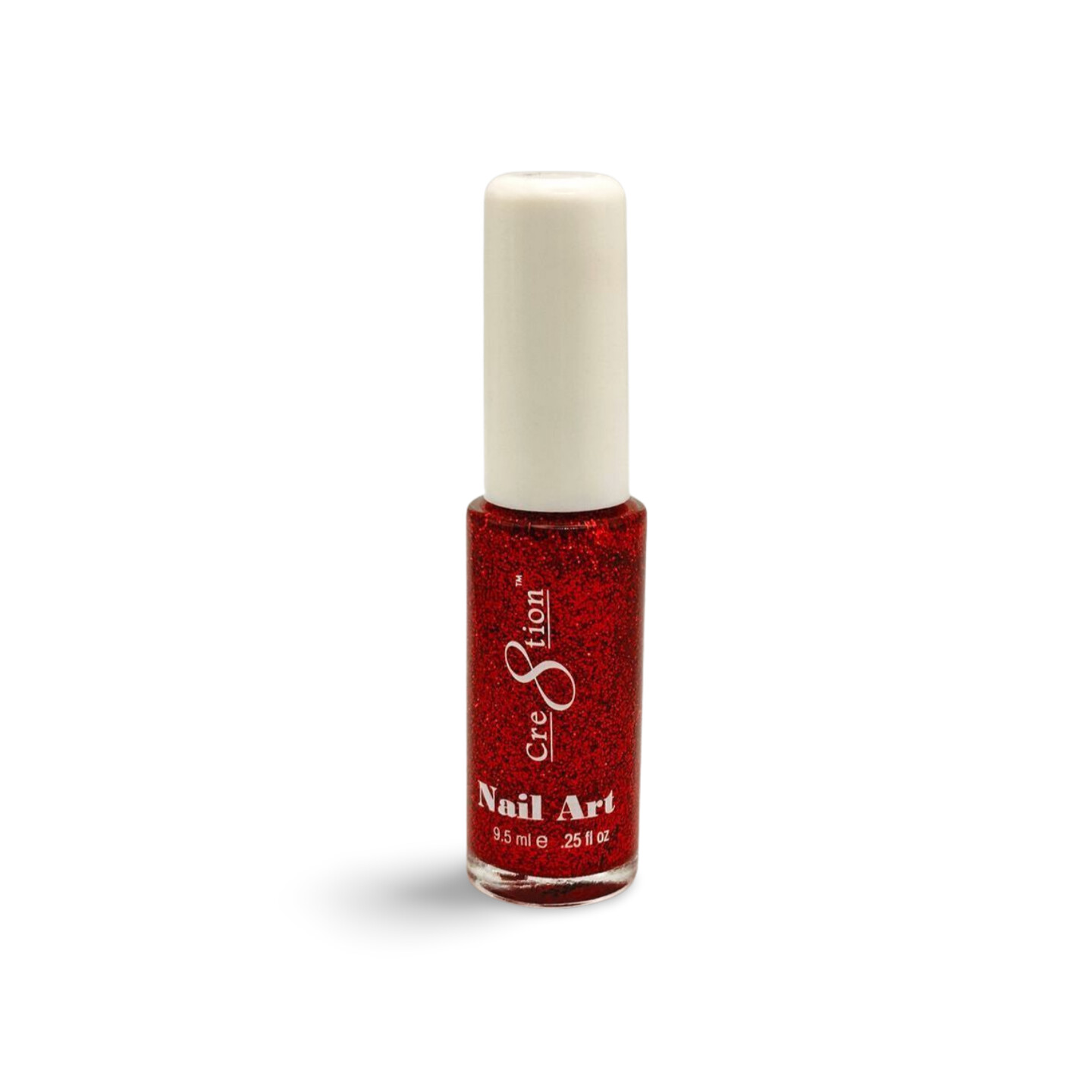 Cre8tion Nail Art Lacquer - Red Glitter