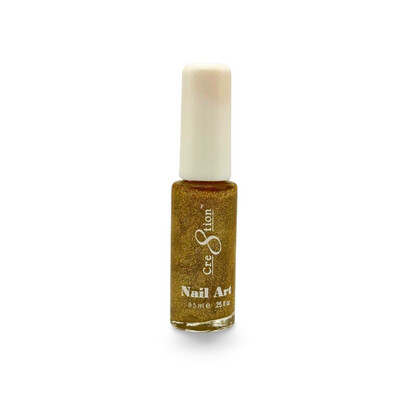 Cre8tion Nail Art Lacquer - Gold Glitter