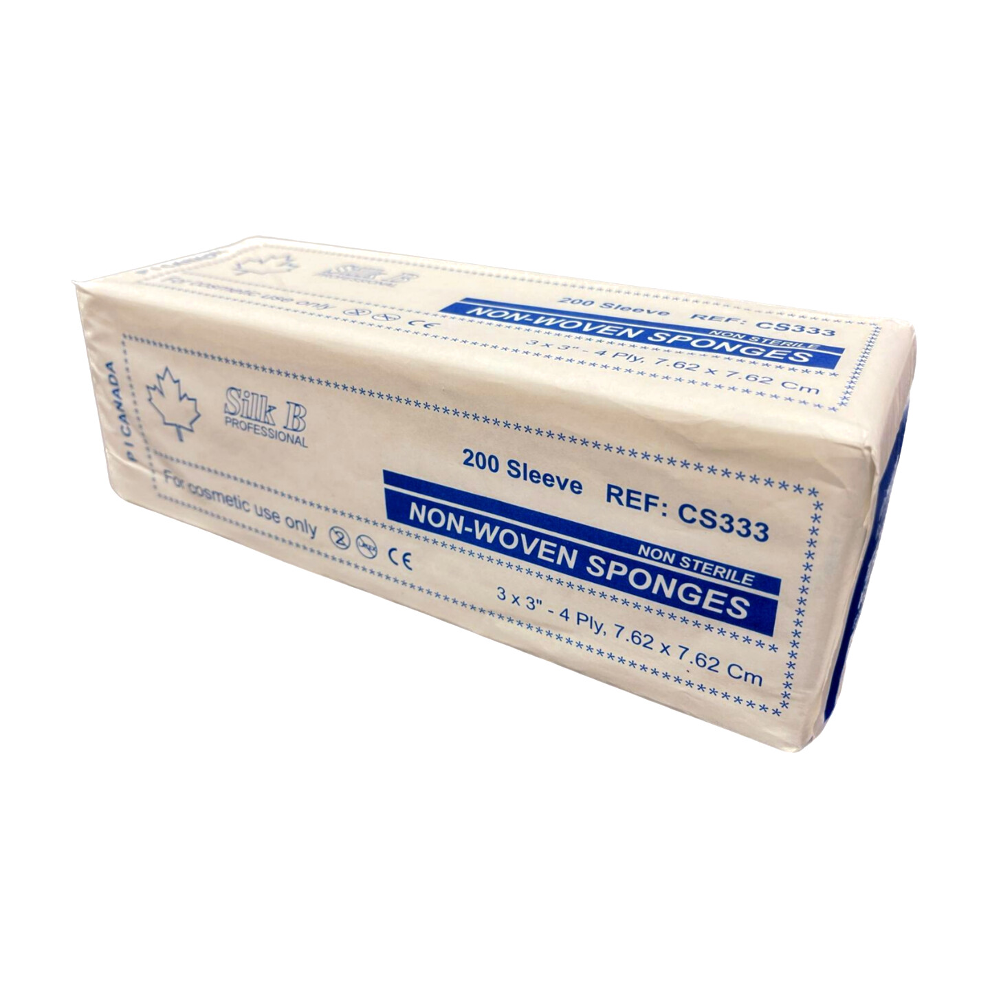 Silk B Non-Woven Sponges 3&quot;x3&quot; 200pcs/pack