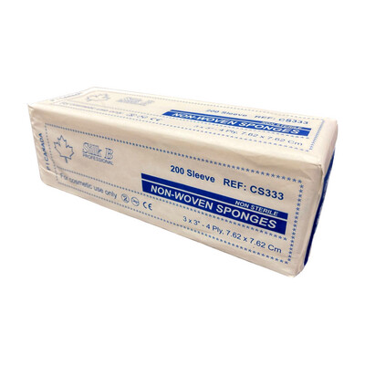 Silk B Non-Woven Sponges 3&quot;x3&quot; 200pcs/pack
