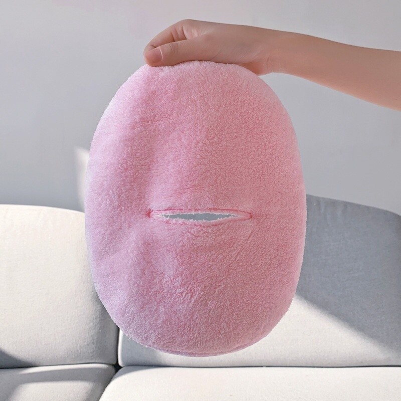 Microfiber Face Spa Towel, color: Pink with Strap
