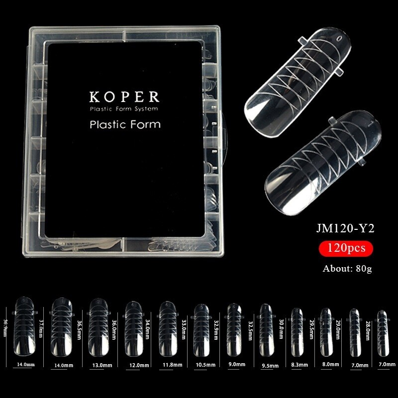 Koper Plastic Form For Nail Extension (120pcs/box), Shape: Y2