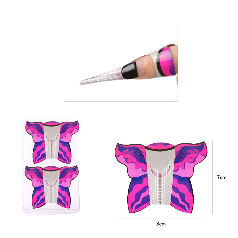 Nail Forms Extension Sticker (100pcs/roll) - A