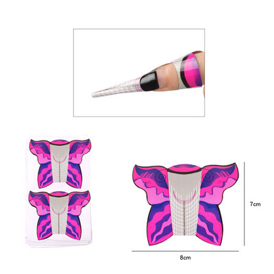Nail Forms Extension Sticker (100pcs/roll) - A