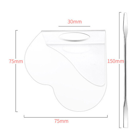 Cosmetic Palette with Spatula - Heart