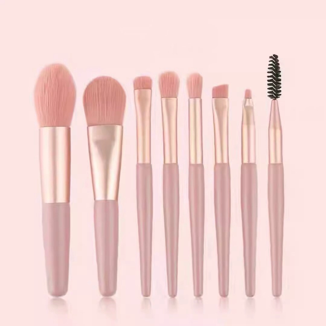 Mini Makeup Brush Set (8pcs), color: Pink