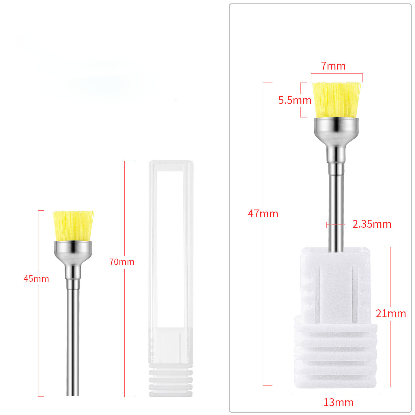 Drill Bit Brush, color: Yellow