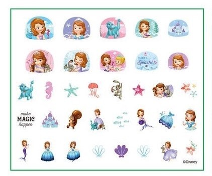Disney Nail Stickers Luminous - Princess Sofia, Name: PSL01