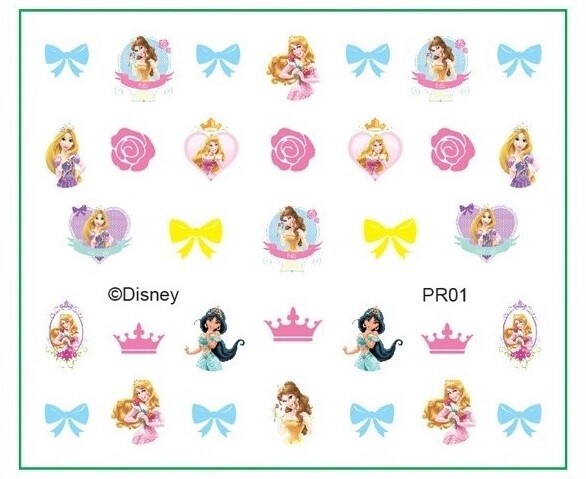 Disney Nail Stickers - Princess, Name: P01