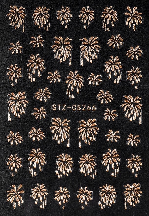 Nailart Sticker - STZ CS266 Glitter Rose Gold