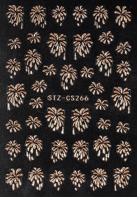 Nailart Sticker - STZ CS266 Glitter Rose Gold