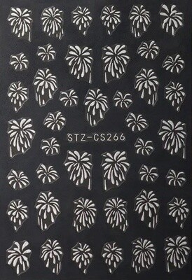 Nailart Sticker - STZ CS266 Silver