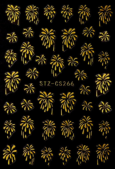Nailart Sticker - STZ CS266 Golden