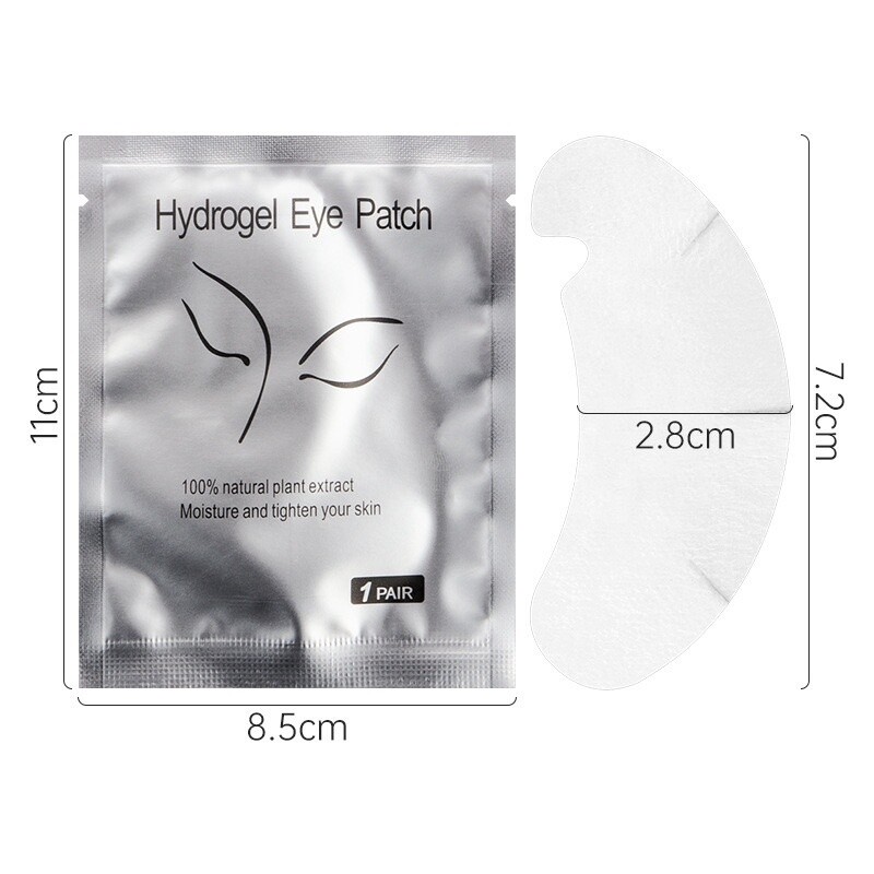 Eyelash Isolation Hydrogel Patch (50pcs/pack), color: Silver Pack