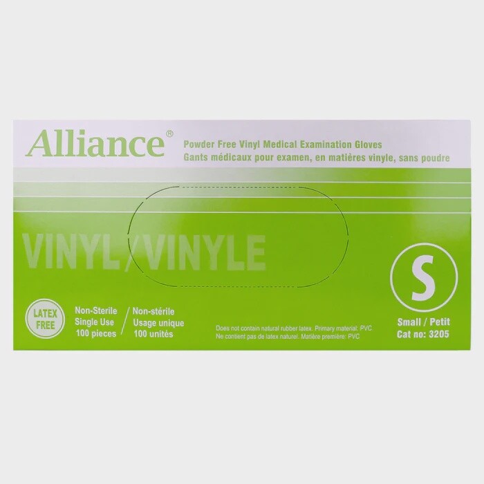 Alliance Clear Vinyl Gloves Small (Case)