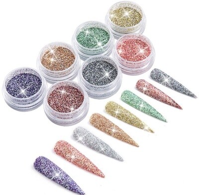 Nail Art Glitter Powder (8pcs/set)