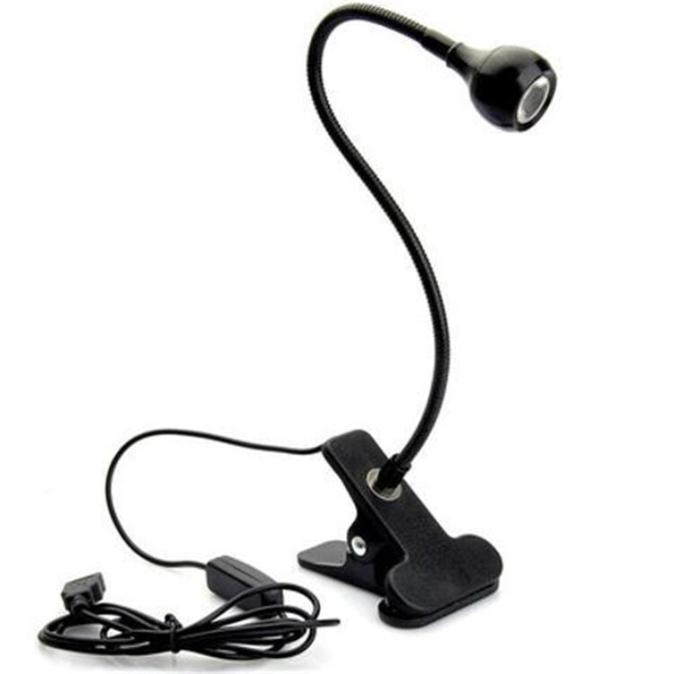Portable UV Lamp with Clamp, color: Black