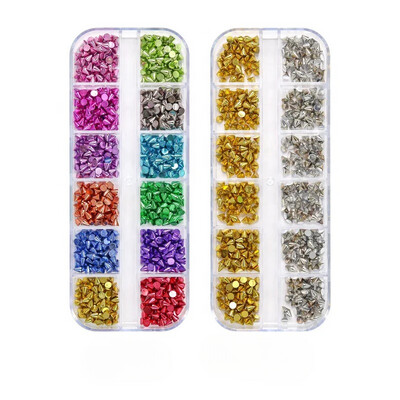 12 Grids Cone Flat Base Nail Accessories