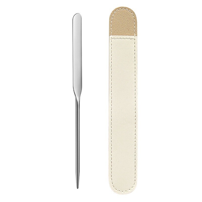 Stainless Steel Spatula with Leather Cover