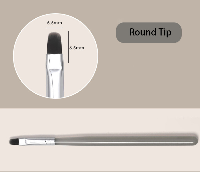 Nail Brush Pen Grey -  Round Tip