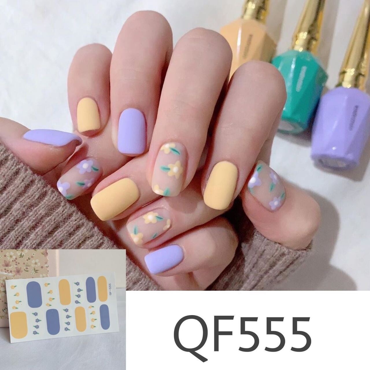 Full Nail Gel Sticker - QF 555