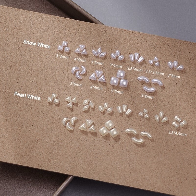 Nail Art Charms - Mini Pearl, color: Snow White