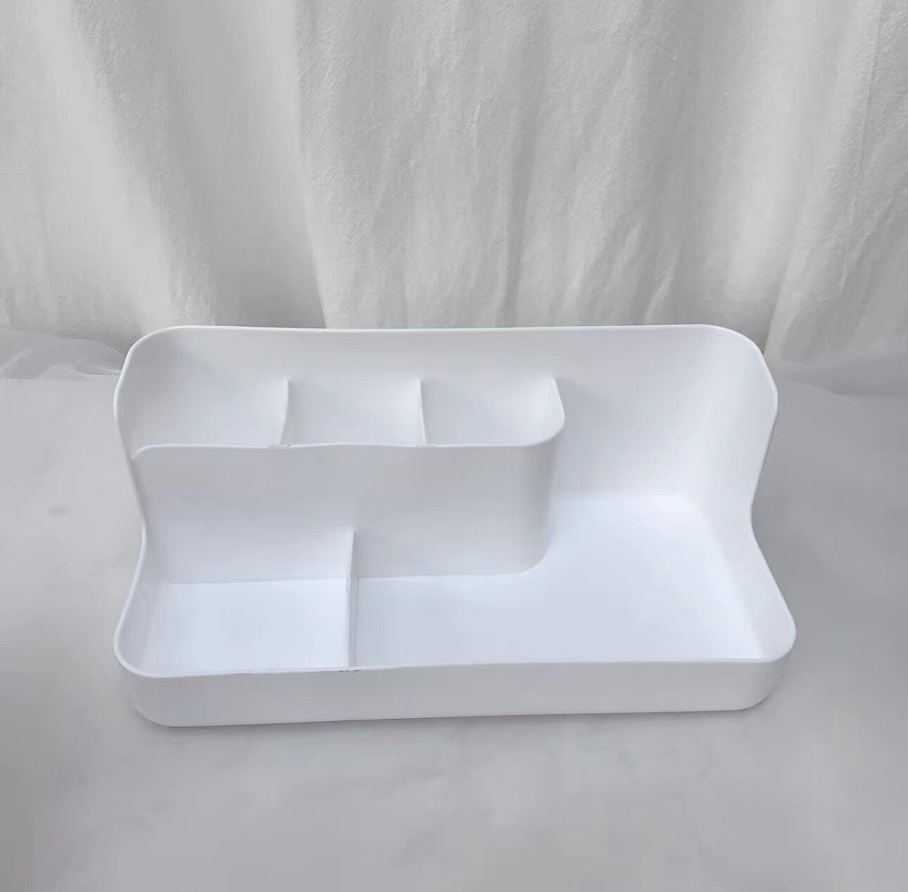 Cosmetic Desktop Storage Container - White