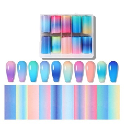 Color Change Nail Foil Transfer Stickers - B