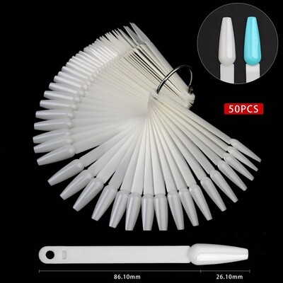 50 Tips Nail Color Chart with Ring | Coffin