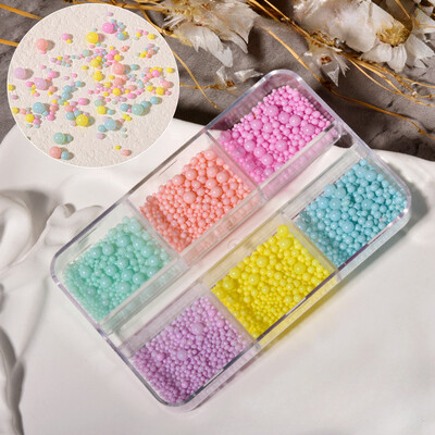 6 Girds Macaron Color Nail Bead