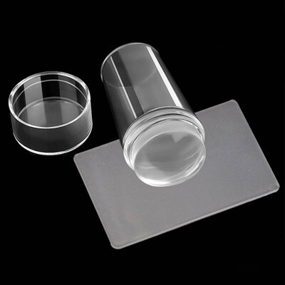 Single Head Clear Silicone Stamper with Scraper